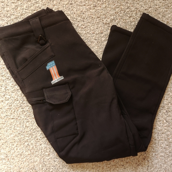 Harley-Davidson Black Cargo Pants for Men - Picture 3 of 5